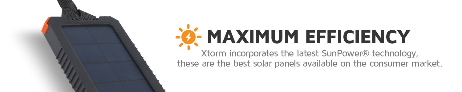 Xtorm XR103 Impulse 5000 Solar Power Bank maximum efficiency